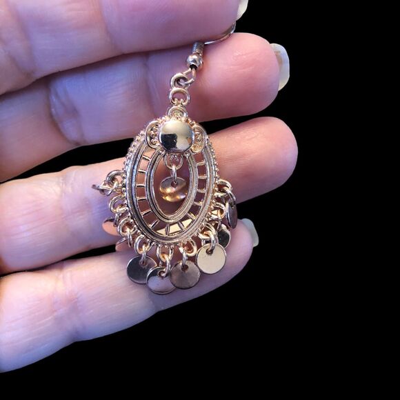 Set of 3 Rose Goldtone Necklace & Earrings, Heart Necklace & Earrings, & Dangles - Picture 9 of 10